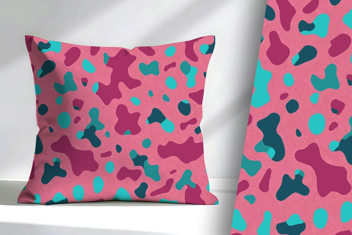Pink and blue Camouflage Seamless Re, a Pattern Graphic by Sharon Schwalbe (Photo 2 of 4)