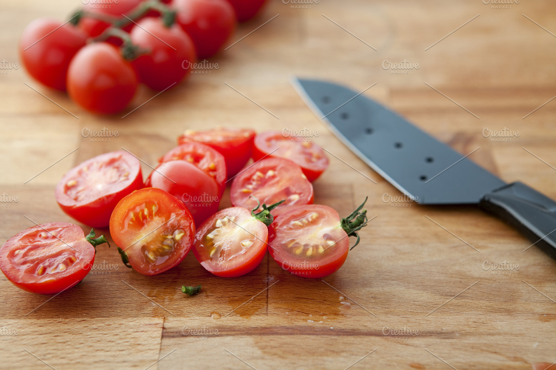 Sliced Cherry Tomatoes Containing Tomatoes Tomato And Cherry