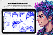 100 Y2K Male Hair Procreate Stamps, a Brush Add-On by Selentaori Studio (Thumbnail 7 of 11)