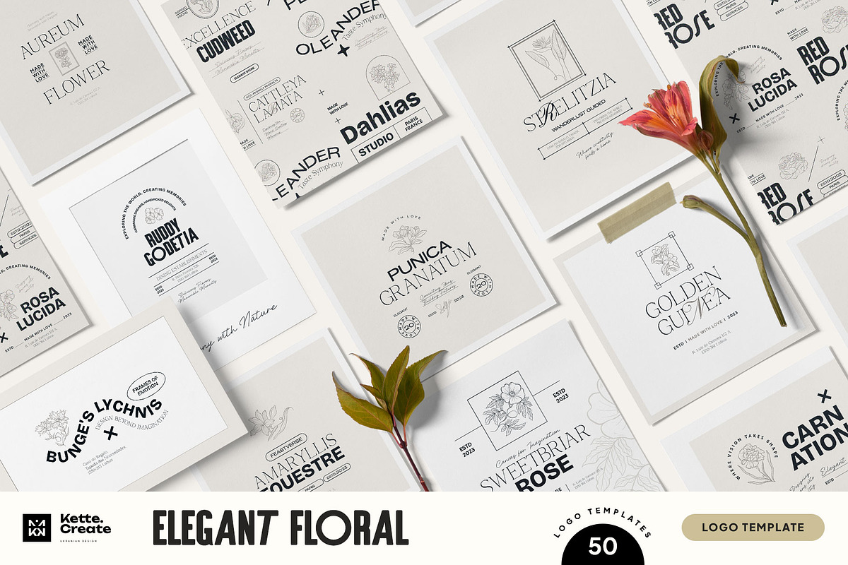 Elegant Floral | Logo Kit, a Branding & Logo Template by KetteCreate (Photo 1 of 23)