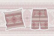 Red Geometric Ethnic pattern, a Pattern Graphic by ThaiByGaew (Thumbnail 5 of 5)