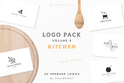 Logo Pack Volume 9. Kitchen, a Branding & Logo Template by Mint Air Studio (Thumbnail 1 of 21)