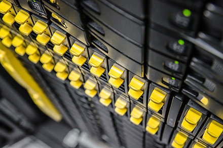 Server rack containing server, data, and room