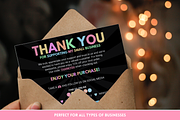 Pastel Neon Thank You Card, a Card Template by SunshineStudioBoutique (Thumbnail 4 of 10)