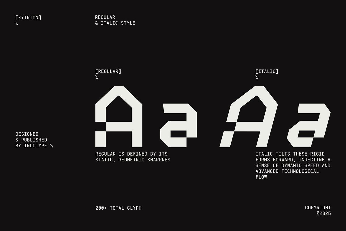 Xytrion - Modular Futuristic Sci-Fi, a Font by Indotype Foundry (Photo 2 of 10)