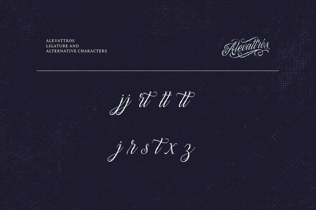 Alevattros Script for Tattoo Logo, a Script Font by ilhamtaro (Photo 11 of 12)