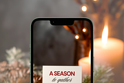 Rustic Christmas Card Mockup 5x7 in, an Advertising Mockup by Serenefeeling (Thumbnail 6 of 7)
