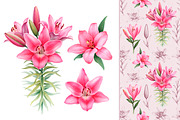 Illustrations of Lilies, a Texture Illustration by Sundra (Thumbnail 1 of 10)