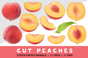 Cut peaches