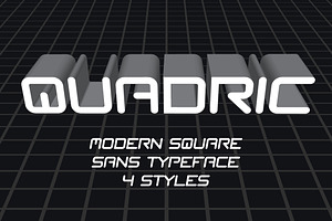 QUADRIC Modern Square Sans Typeface