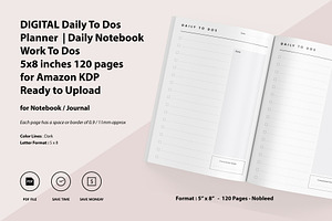 DIGITAL Daily To Dos Planner