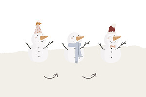 SNOWMAN BUNDLE / Vector Png