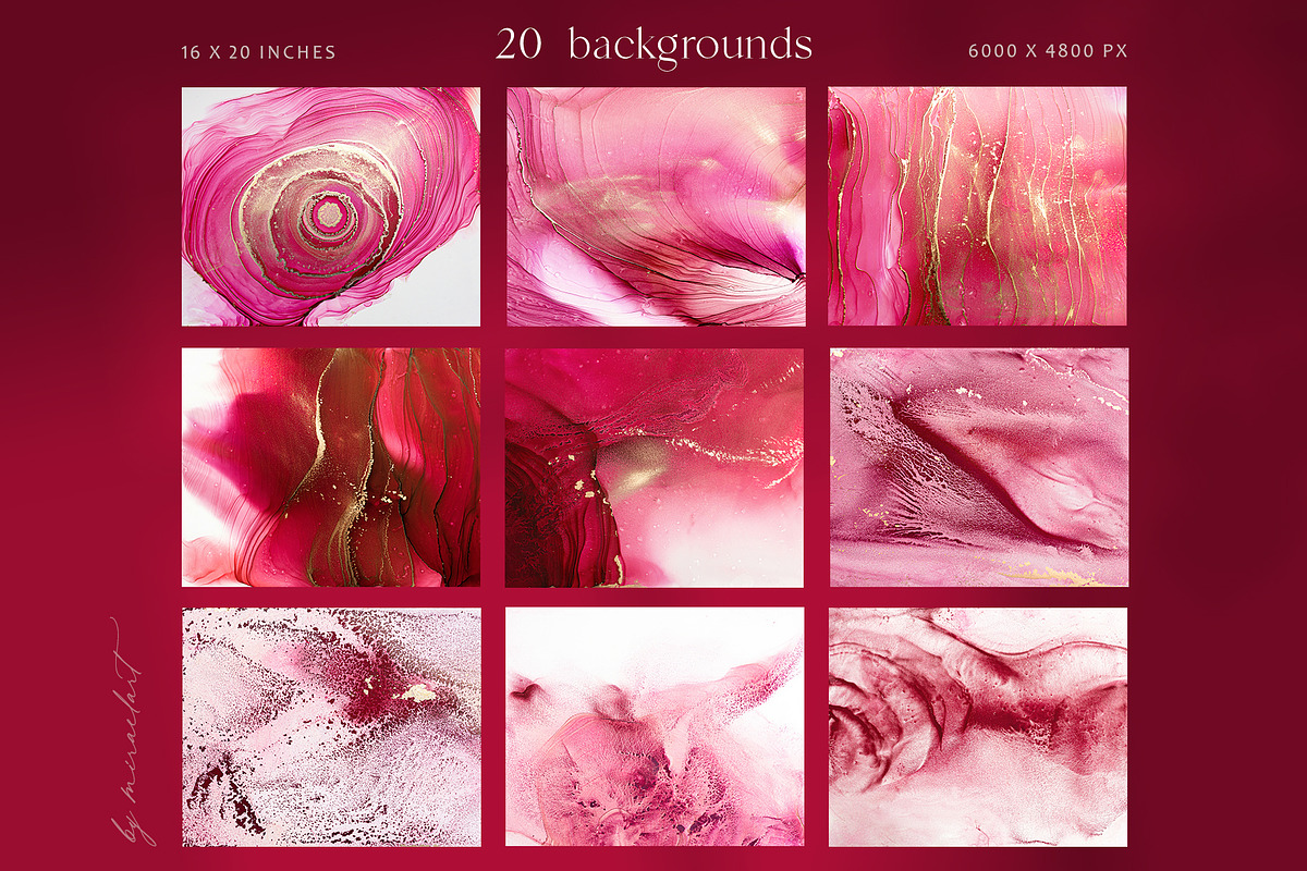 Red pink abstract backgrounds, a Texture Graphic by MiraEl Art (Photo 9 of 16)