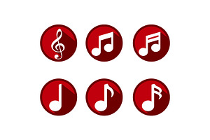 Music Tone Icon Set Vector Design, a Branding & Logo Template by Atlantis X Nurman Arbai