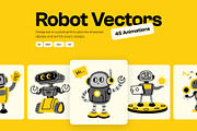 Animated Robot Vector Collection, an Emoji Icon by Brickclay (Thumbnail 1 of 5)