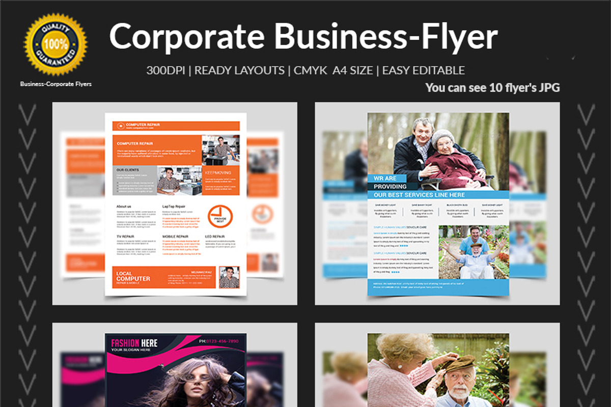 New-150 Multipurpose Flyers Bundle, a Flyer Template by AfzaalGraphics (Photo 9 of 35)