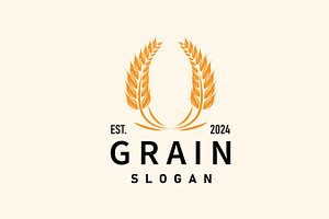 Organic Rice Wheat Logo Agriculture, a Branding & Logo Template by Maylianaw28