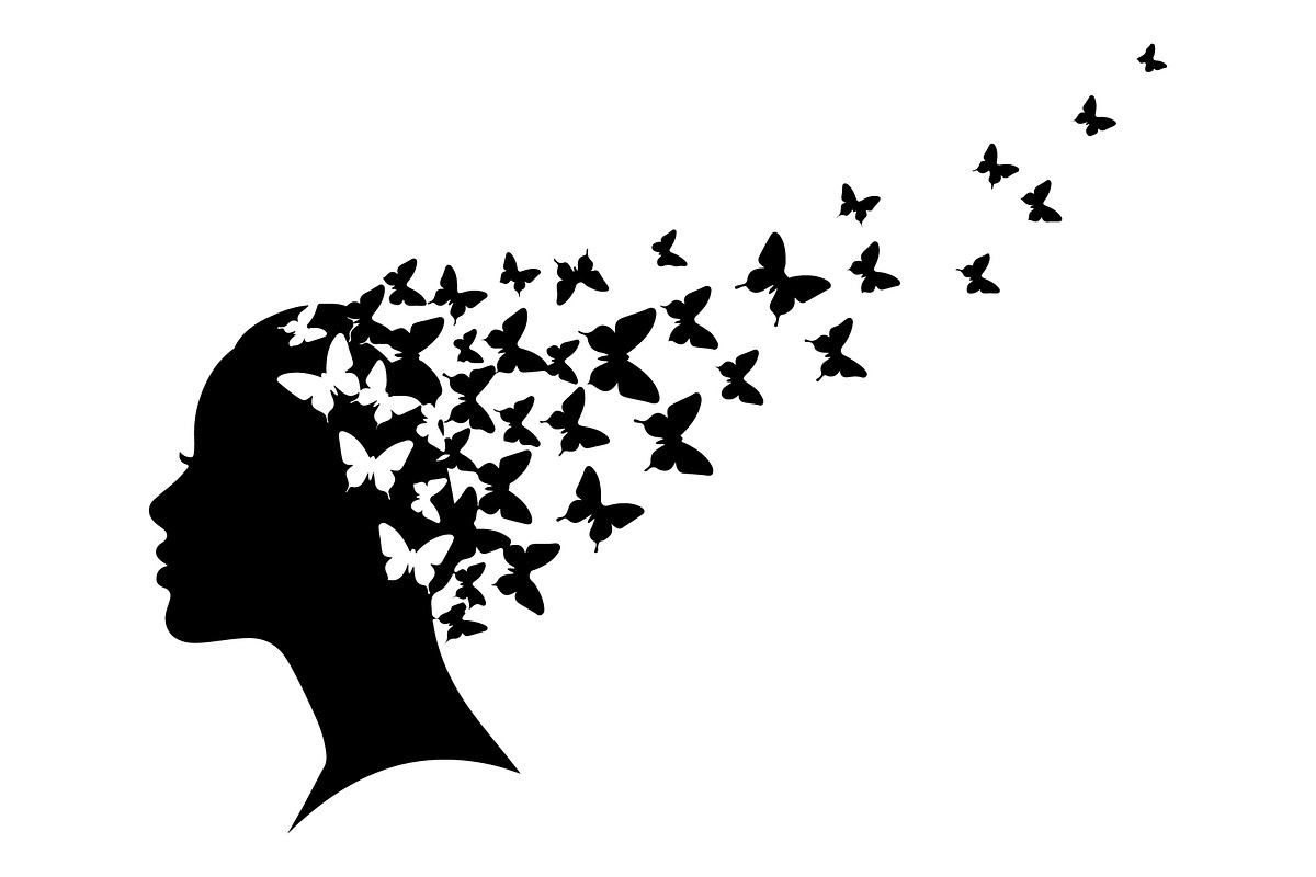 Woman Butterfly Hair Silhouette, an Object 3D Model by yasushie (Photo 18 of 31)