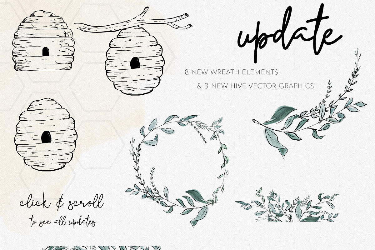 BEES & BOTANICALS | Modern Graphics, a Texture Illustration by Wooly Pronto (Photo 6 of 8)