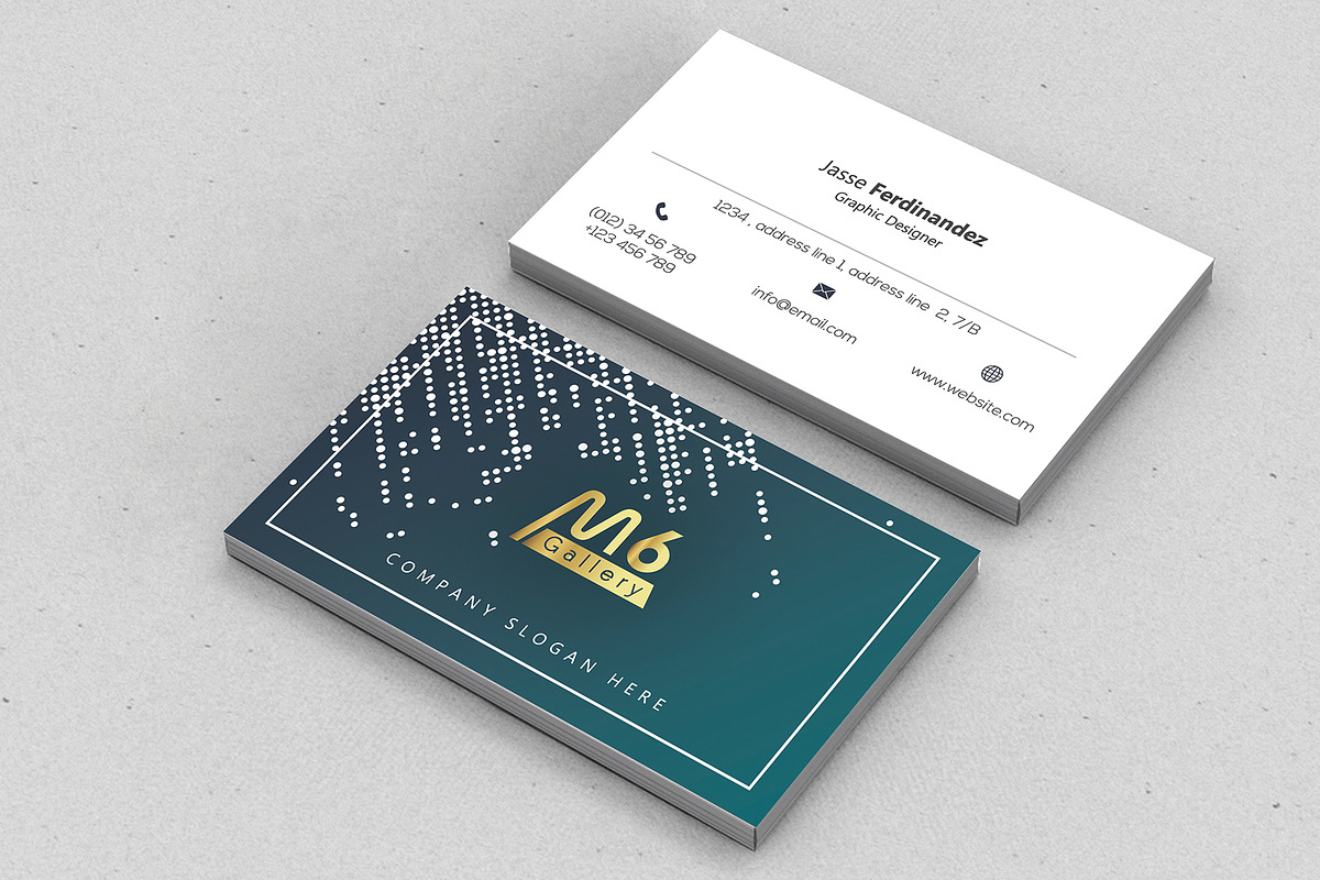 Halftone Business Card Template- S10, a Business Card Template by M6 Gallery (Photo 5 of 5)
