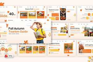 Fall Autumn Tourism Guide PowerPoint, a Presentation Template by Loin Studio