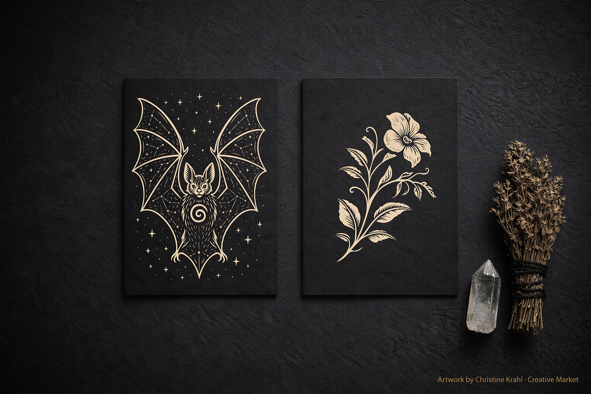 Mystic Samhain & Halloween Designs, a Seasonal Illustration by Christine Krahl (Photo 2 of 7)
