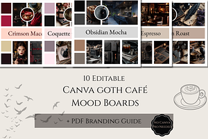 Goth café Mood Boards Kit
