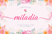 Miladia lovely script font, a Script Font by nizarbagasm (Thumbnail 1 of 7)