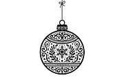 Festive Filigree Bauble Silhouette, an Object Graphic by Creativeshirt (Thumbnail 5 of 5)