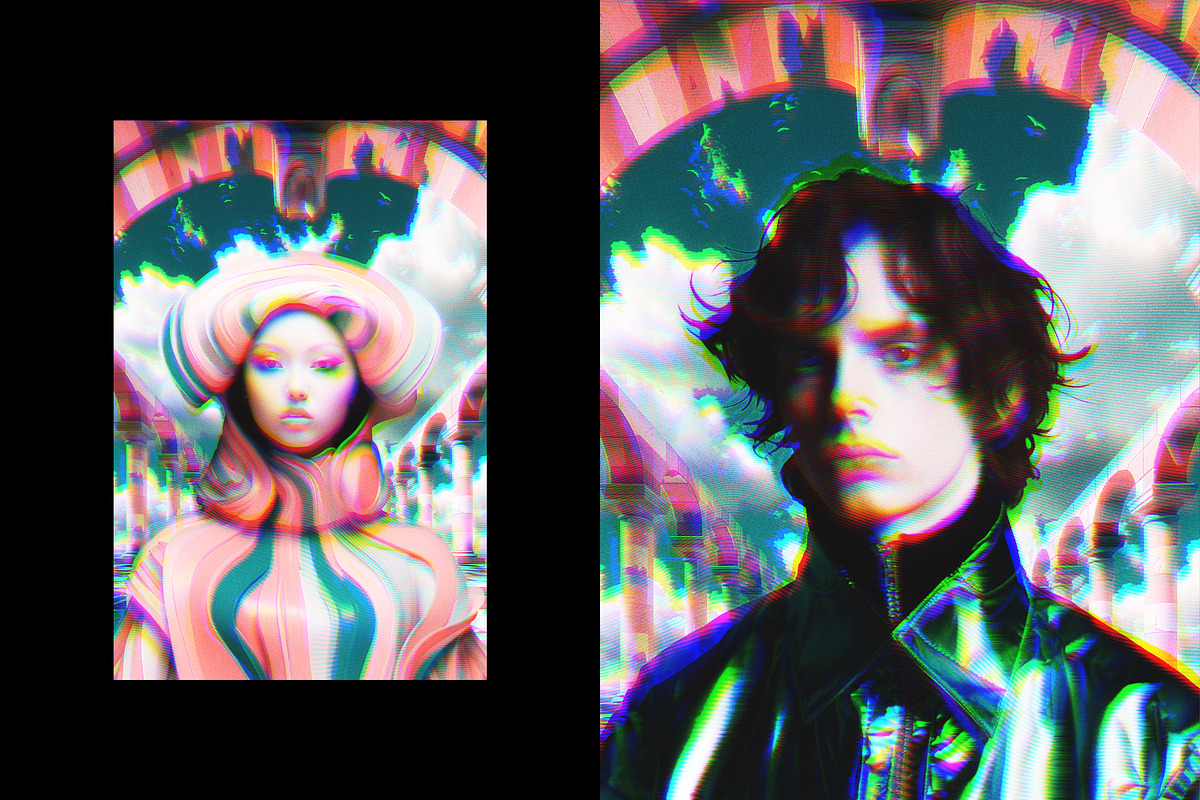 Psychedelic VHS Poster Effect, a Brushes & More by Design Squad (Photo 4 of 4)