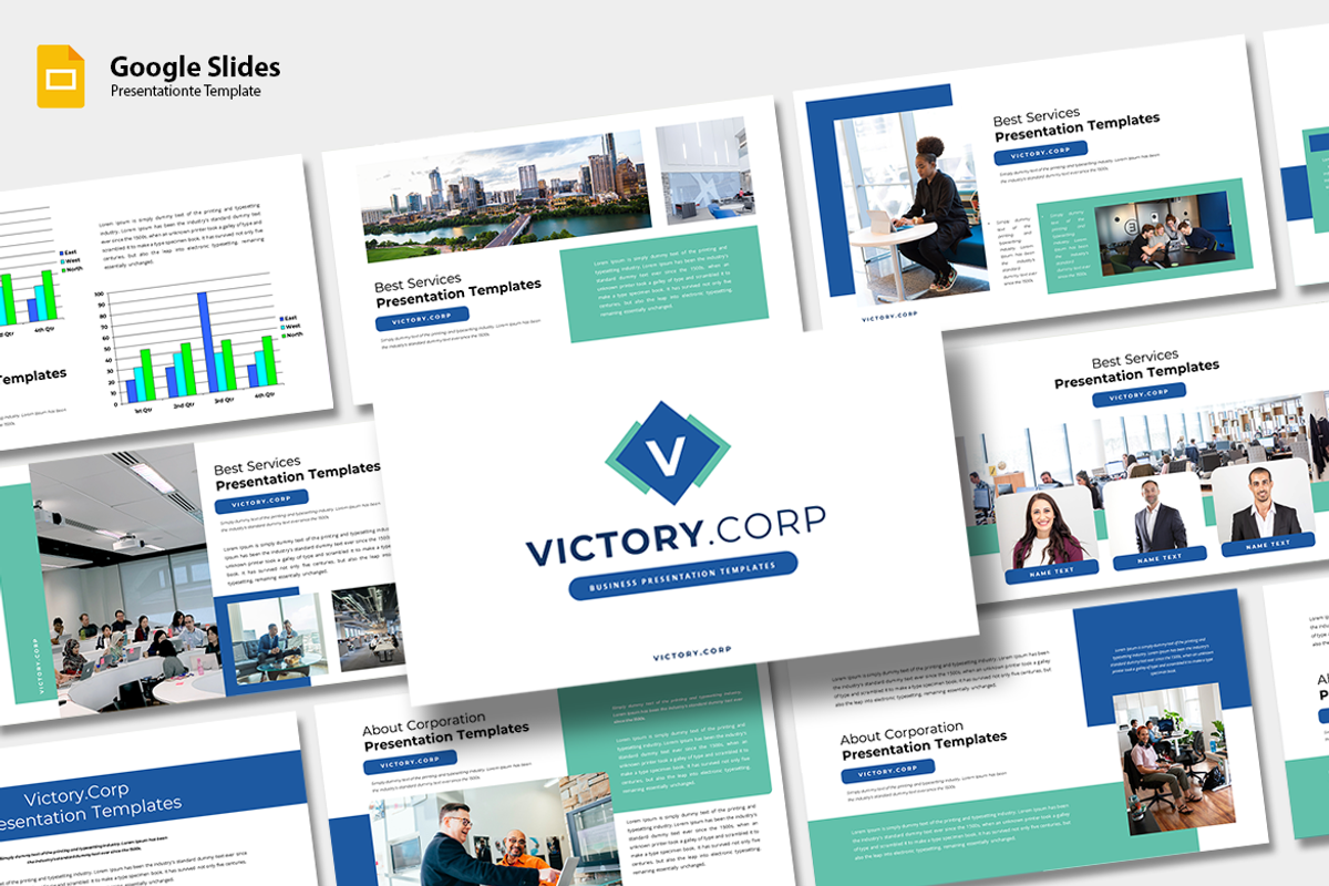 Victory Corp - Google Slides, a Presentation Template by artchiles_design (Photo 1 of 4)