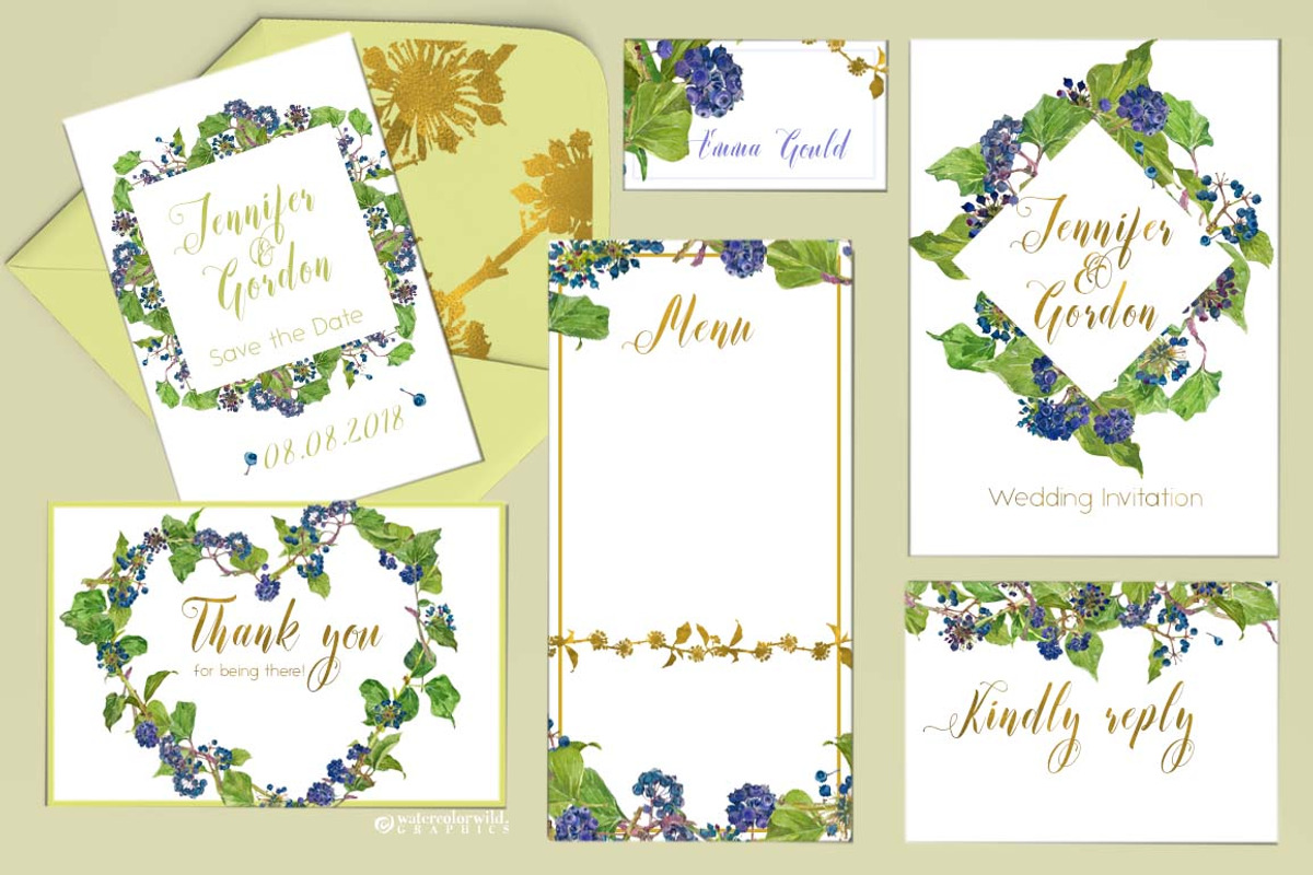 Ivy_Greenery_watercolor, an Illustration by watercolorwild.graphics (Photo 2 of 7)