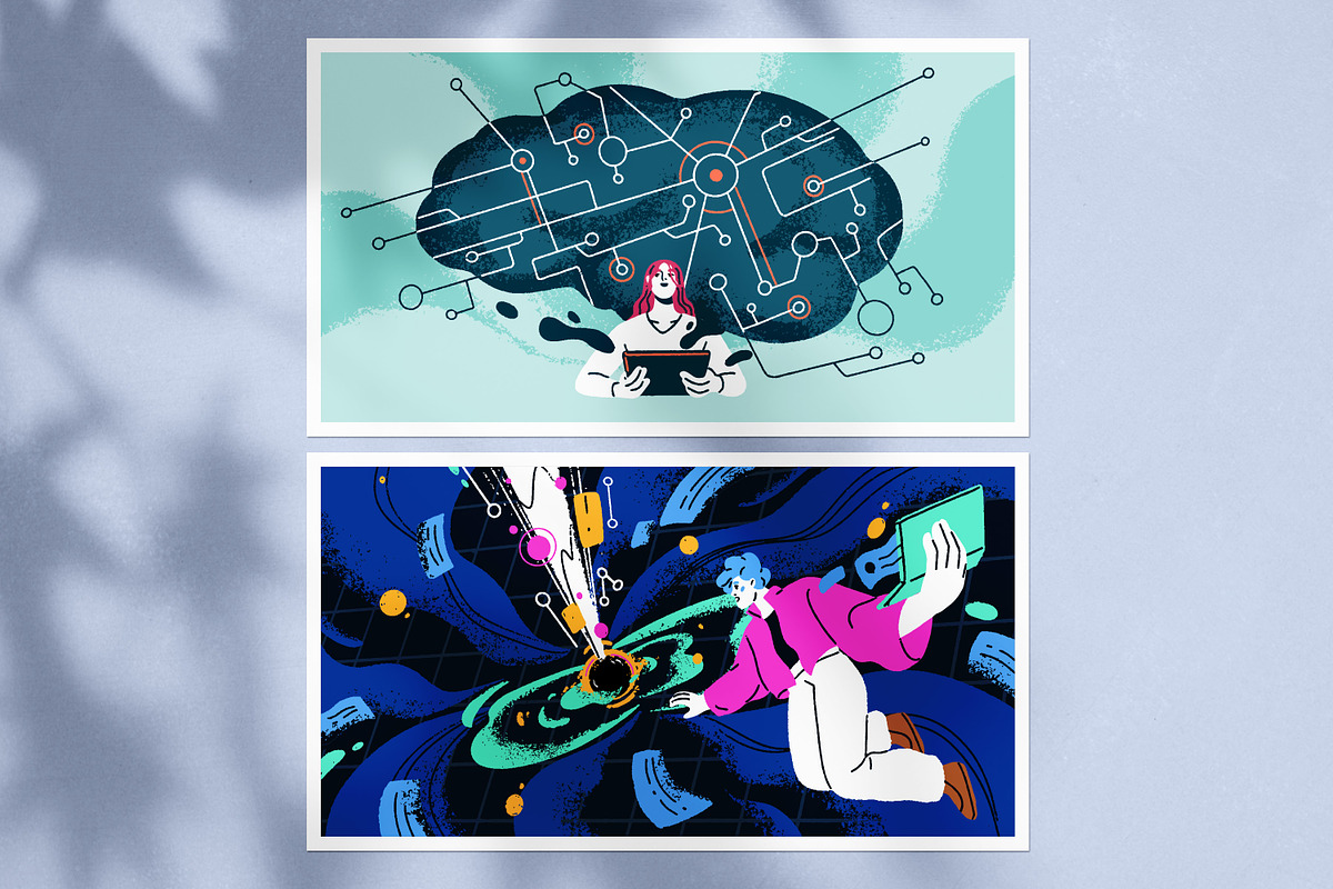 Neural network, AI technology set, a Technology Illustration by Good Studio (Photo 5 of 5)