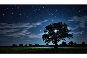 celestial stars moon ai generated, a Nature Photo by pikepicture