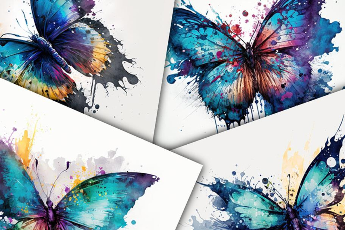 Butterfly Watercolor Callection, an Illustration by Gemstone (Photo 3 of 4)