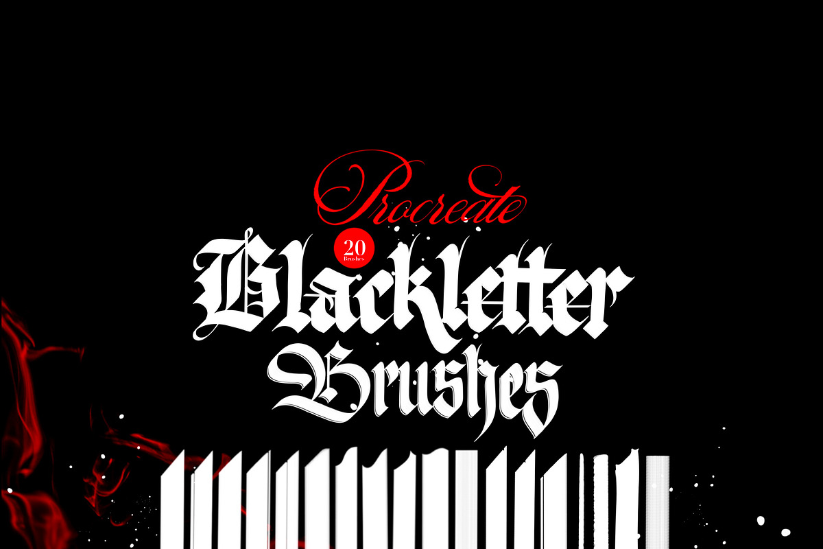 Blackletter Procreate Brushes, a Brush Add-On by Emmanuel Buron (Photo 5 of 13)