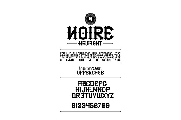 NOIRE font preview 3
