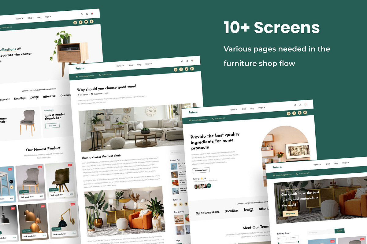 Website Template React for Furniture, a React Template by Minialis (Photo 2 of 8)