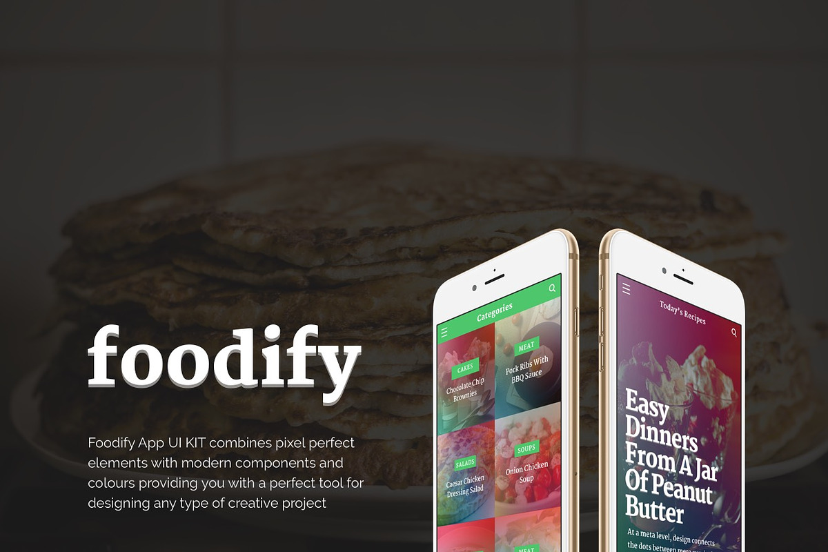 Foodify App UI kit, an UI Kit Template by Designerbundle (Photo 2 of 4)