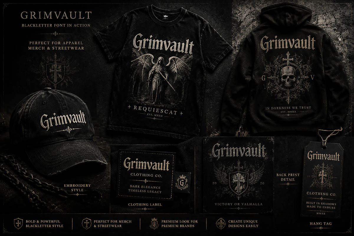 Grimvault Blackletter, a Blackletter Font by Wow Magic (Photo 2 of 4)