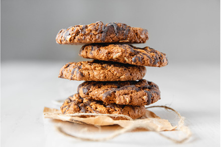 Delicious chocolate chip cookies on, a Food & Drink Photo by olhovyi_photographer