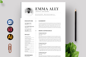 Resume/CV Template | Word & InDesign, a Resume Template by HiveArts