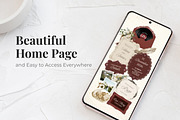 Vintage Burgundy Wedding Website, a Landing Page Template by Everyday Perfection (Thumbnail 2 of 13)
