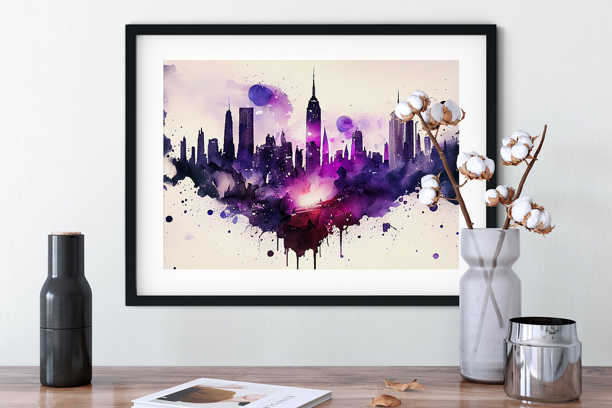 New York Watercolor Art Print, a Decorative Illustration by Lavinsky Art Store (Photo 3 of 7)