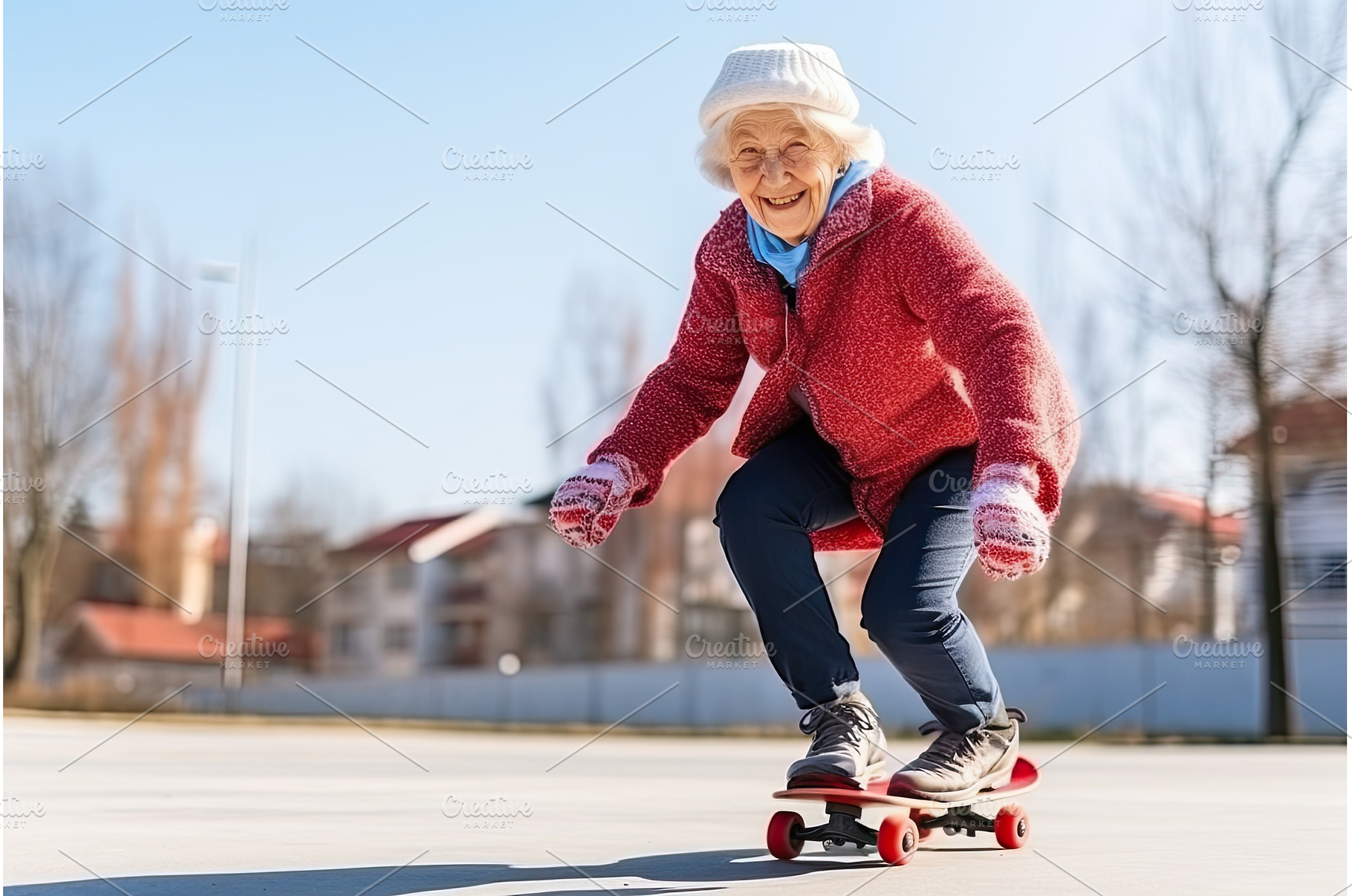 Senior woman skating, a Sports & Recreation Photo by Neirfy