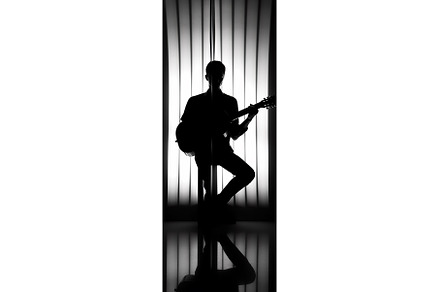 A silhouette of a man playing a, a Person Photo by tilialucida
