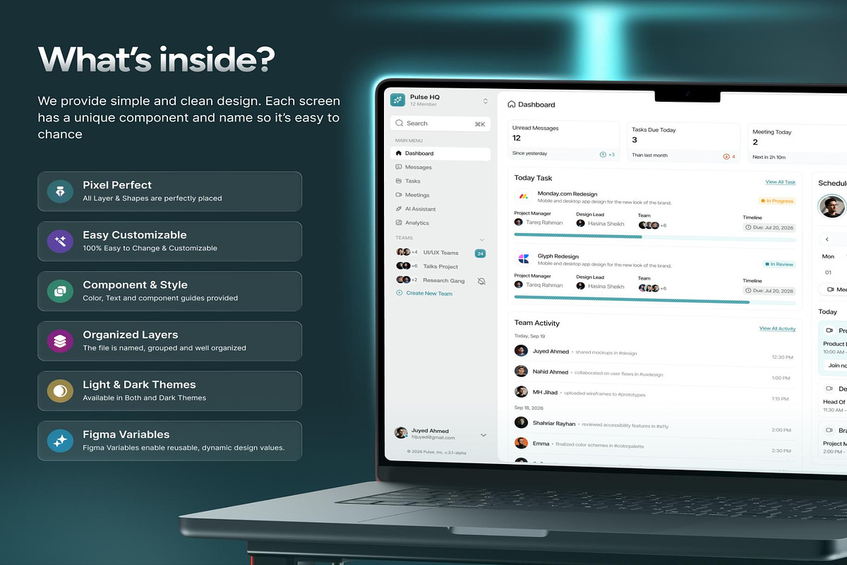 TeamCollaboration Project SaaS UIKit, an UI Kit Template by Creative Perspective (Photo 5 of 5)