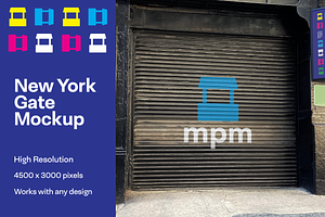 New York Gate Mockup Template