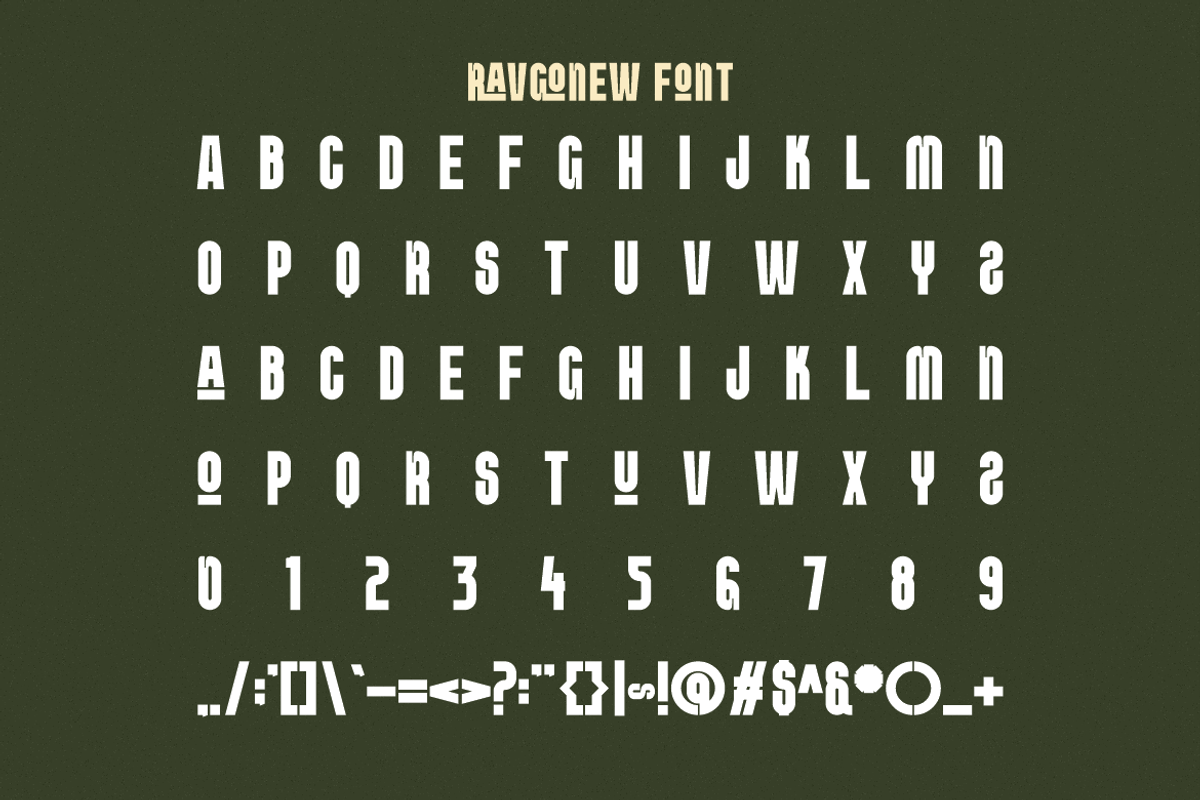 Ravgonew - Condensed Font, a Sans Serif Font by Iqsiart Studio (Photo 2 of 7)