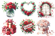 Valentine Rose Sublimation Clipart, an Illustration by Designworld (Thumbnail 5 of 5)